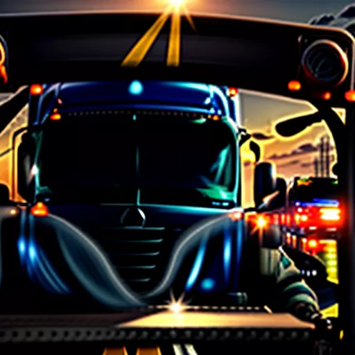 Motorista a segurar o volante de um camião