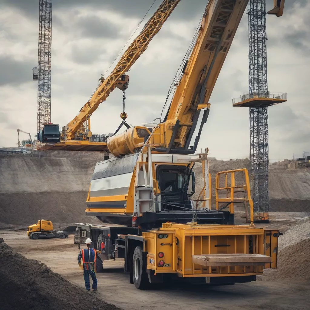 Tài Xế Cần Cẩu Đang Làm Việc