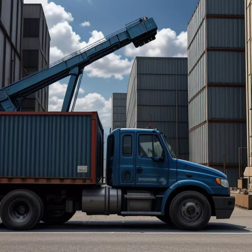 Truck Driver Lifting Cargo