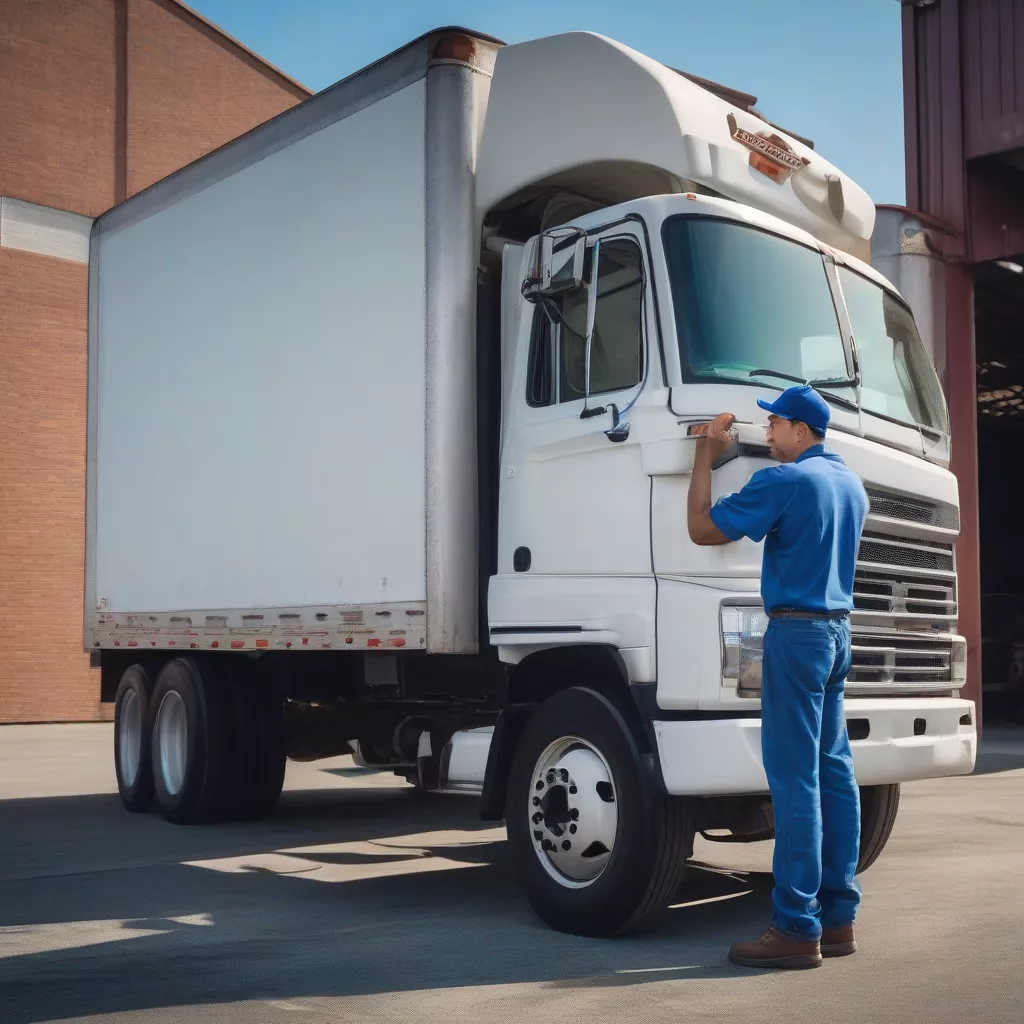 ड्राइवर माल की प्रतीक्षा कर रहा है