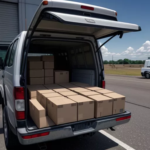 운전기사가 화물을 점검하는 모습