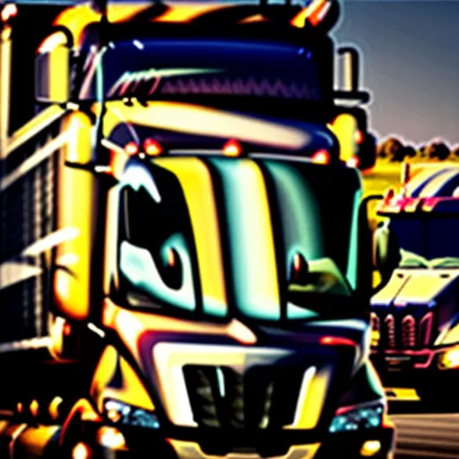 Driver checking the truck's GPS tracking system