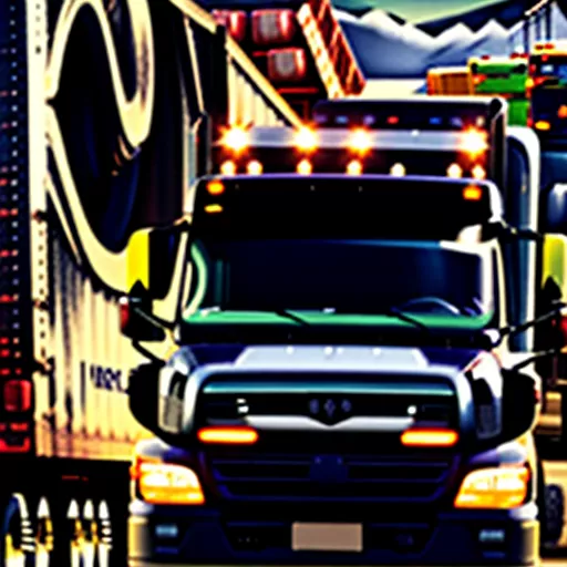 卡车司机检查平安GPRS追踪器