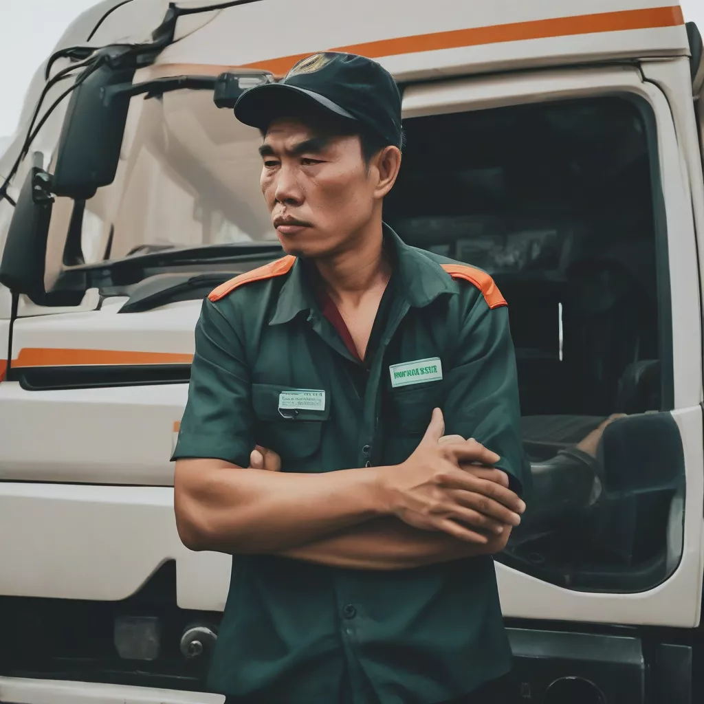 허가증을 확인하는 운전자