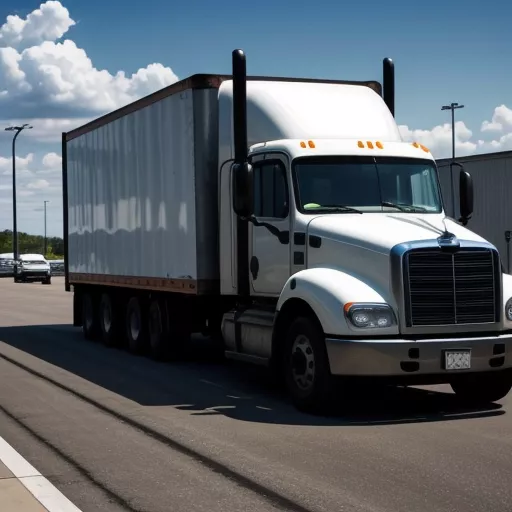 Chauffeur vérifiant la charge utile d'un camion