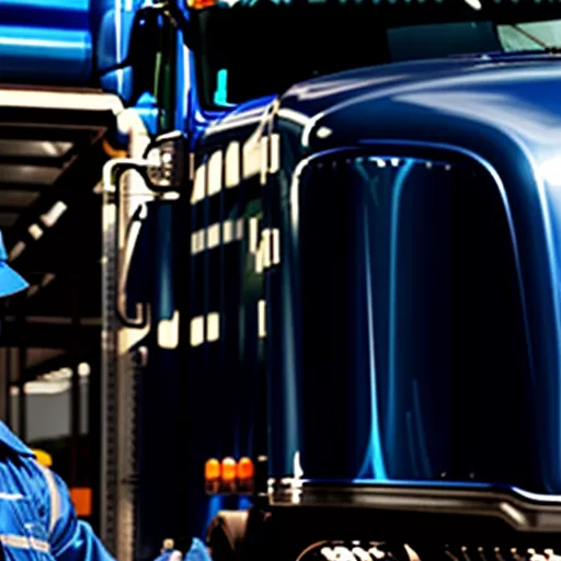 Tài xế đang kiểm tra xe