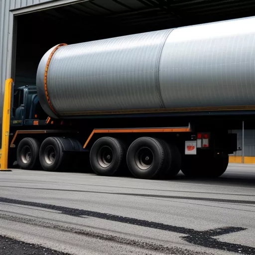 Tài xế đang kiểm tra xe tải 3 chân