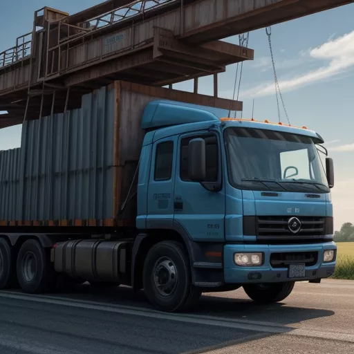 Gambar seorang pengemudi mengoperasikan crane truk