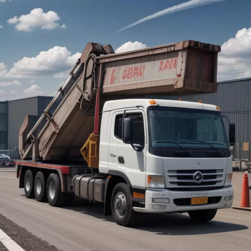 Chauffeur conduisant un camion Thaco Auman C240C avec grue Atom 736L