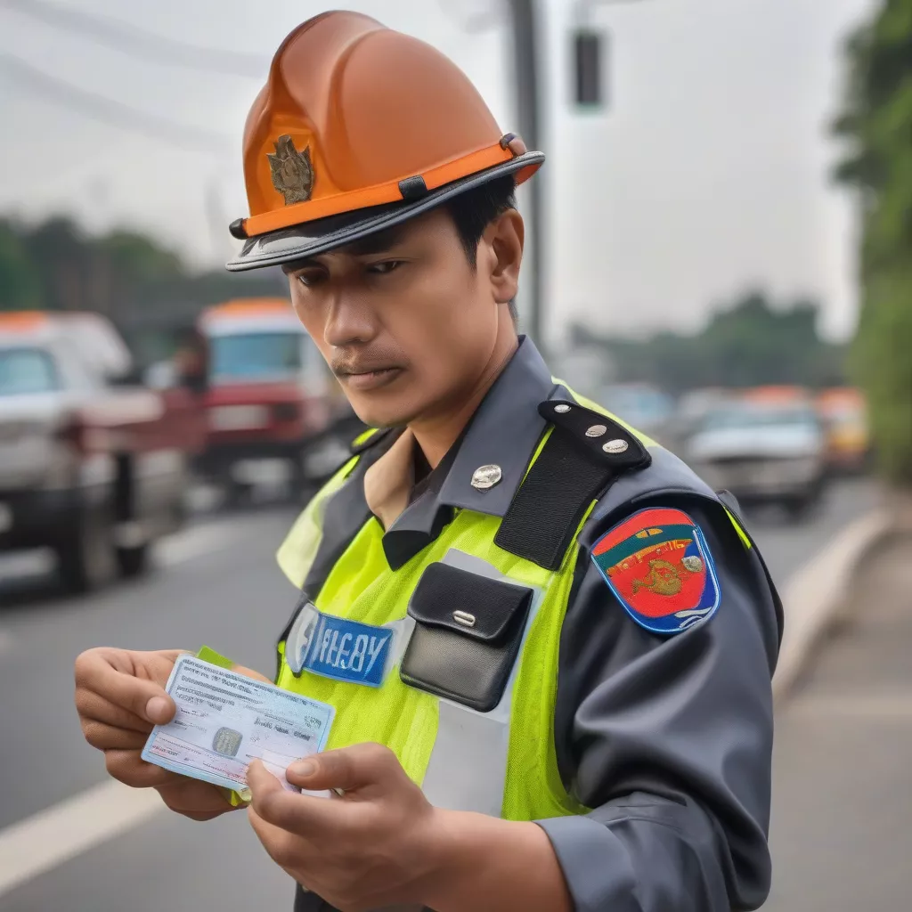 Tài xế sử dụng ví da đựng giấy tờ ô tô