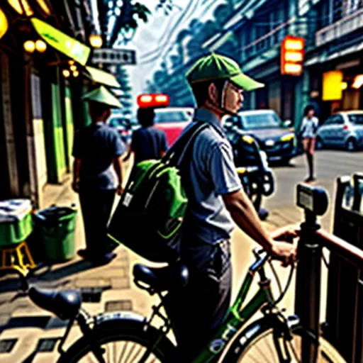 Grab driver waiting for passenger