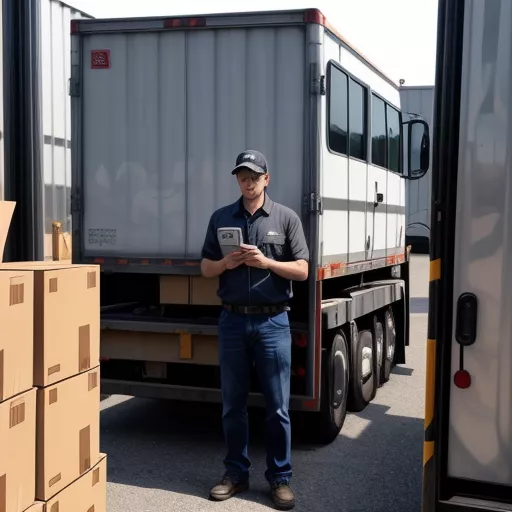 Tài xế Hino đang chờ hàng