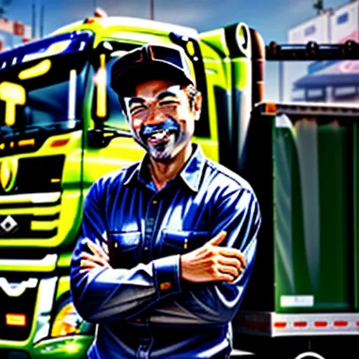 Hoa Phat Truck Driver with Truck