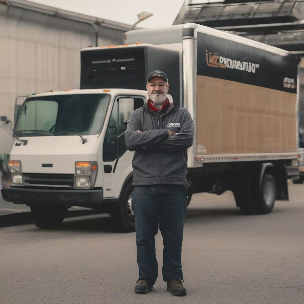 Autista di un IVECO Daily con cassone chiuso