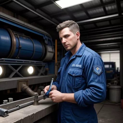 Tài xế kiểm tra động cơ xe tải