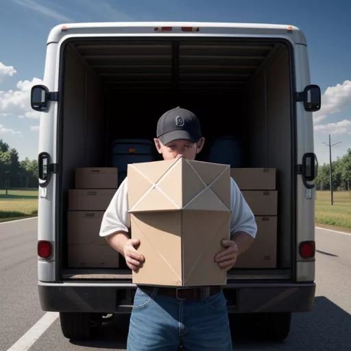 Tài xế kiểm tra hàng hóa