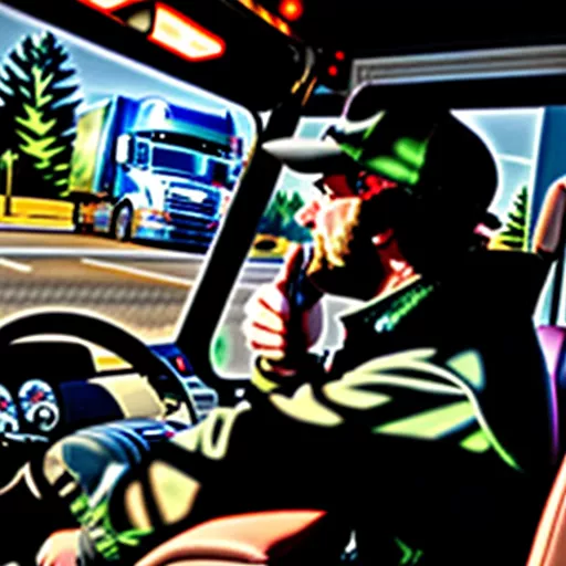 Tài xế lái xe đầu kéo