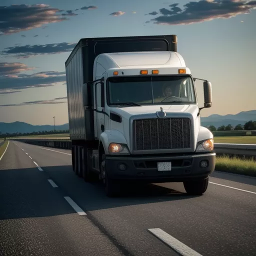 Chauffeur conduisant un camion