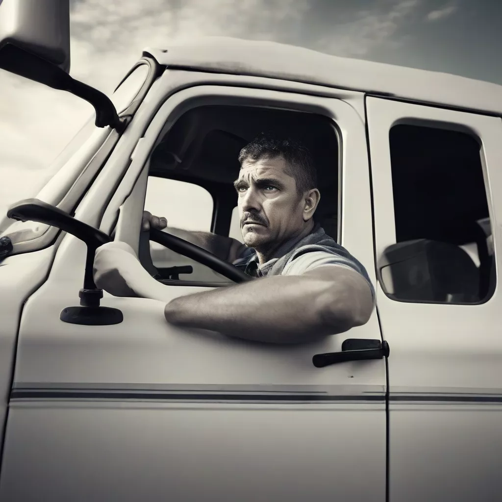 Truck Driver Behind the Wheel