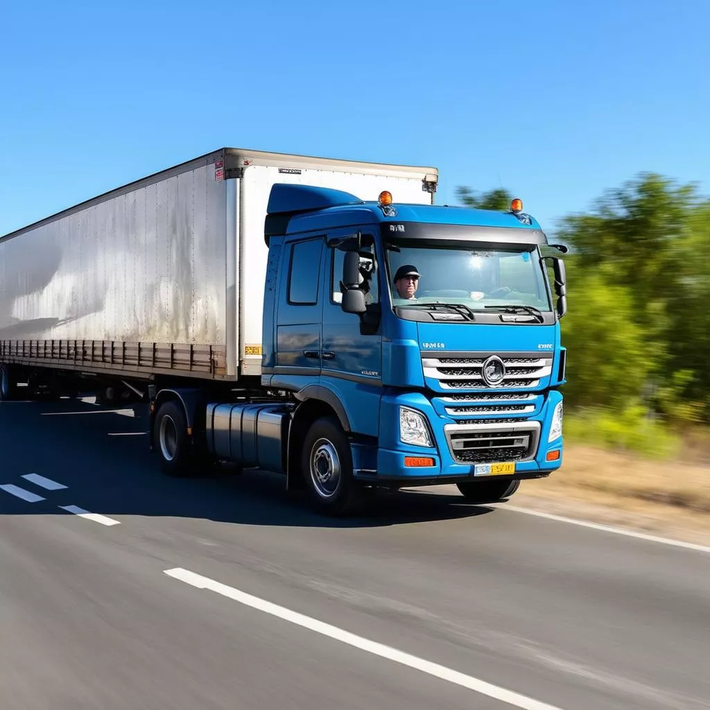 LKW-Fahrer am Steuer