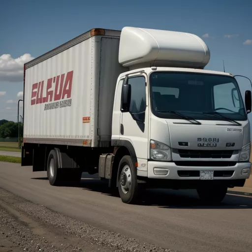 Driver operating an Isuzu FVR34QE4 9-ton refrigerated truck