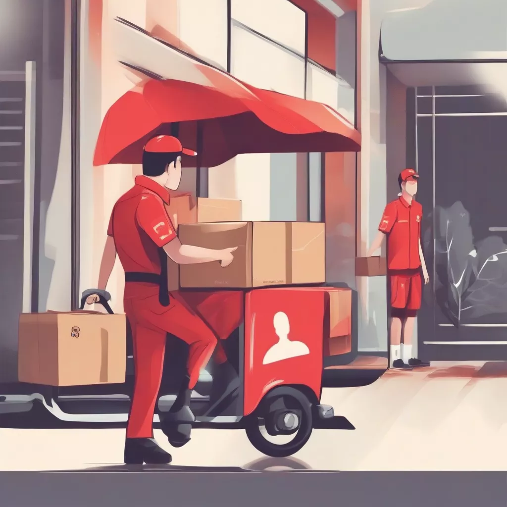 Lalamove driver delivering a package