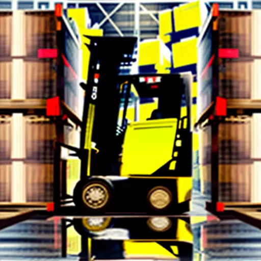 Tài xế nâng đang bê hàng hóa lên xe tải