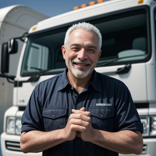 Tài xế nhận xe tải mới