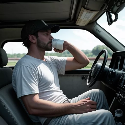 Truck Driver Using Auxiliary Water Tank