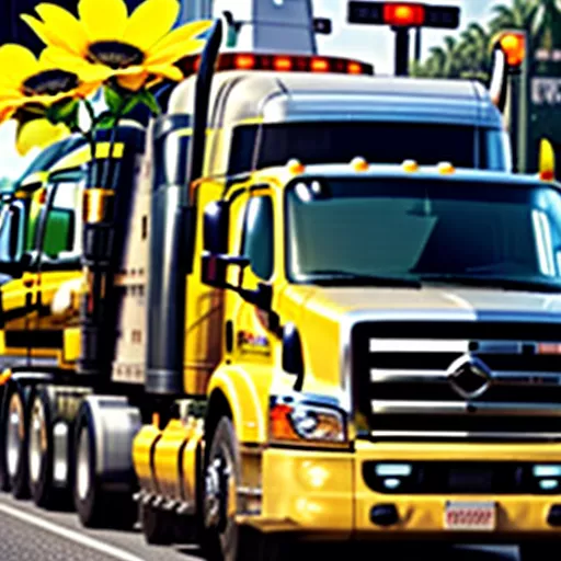 Truck Driver with Lucky Charm