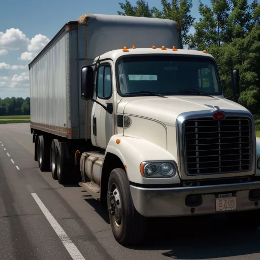 Sopir Truk Memeriksa Kendaraan