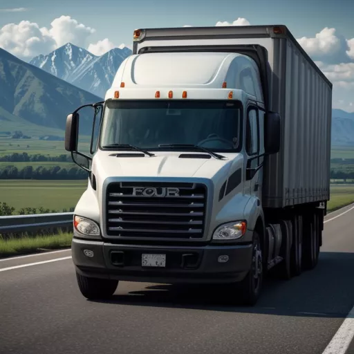 Tài xế xe tải đang lái xe