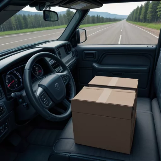 Truck driver making a delivery