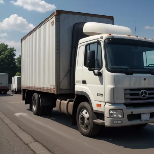 Truck driver delivering goods