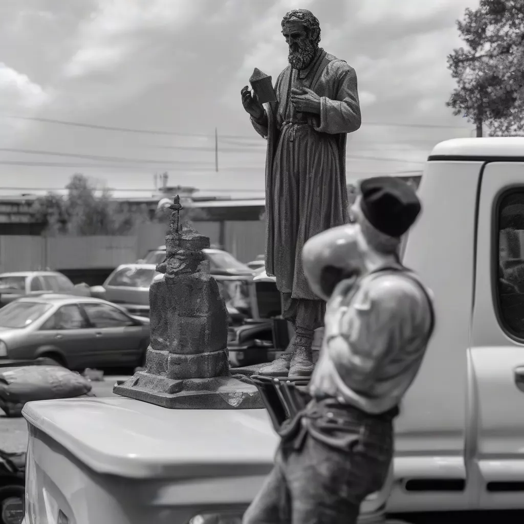 Tài xế xe tải cầu nguyện với Thánh Ba Tô Lô Mê Ô