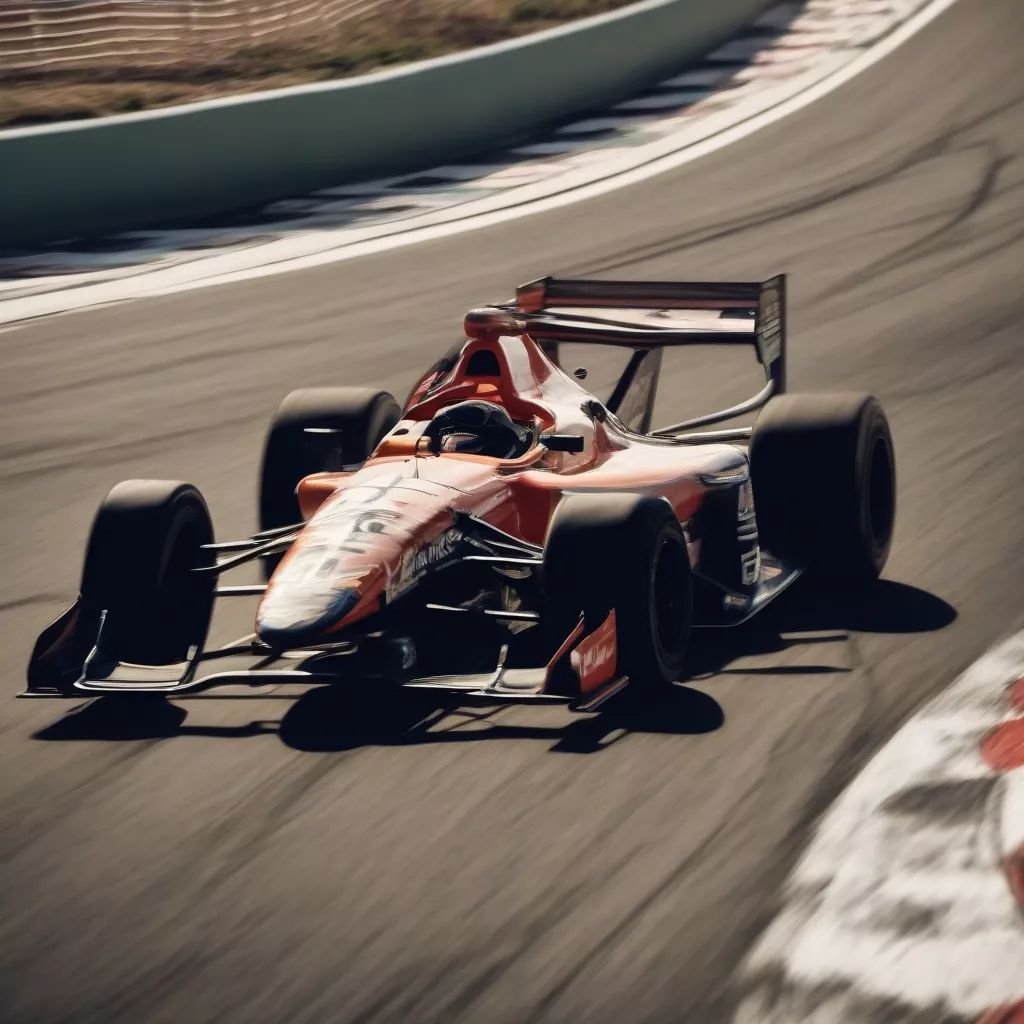 Race car driver conquering a challenging track