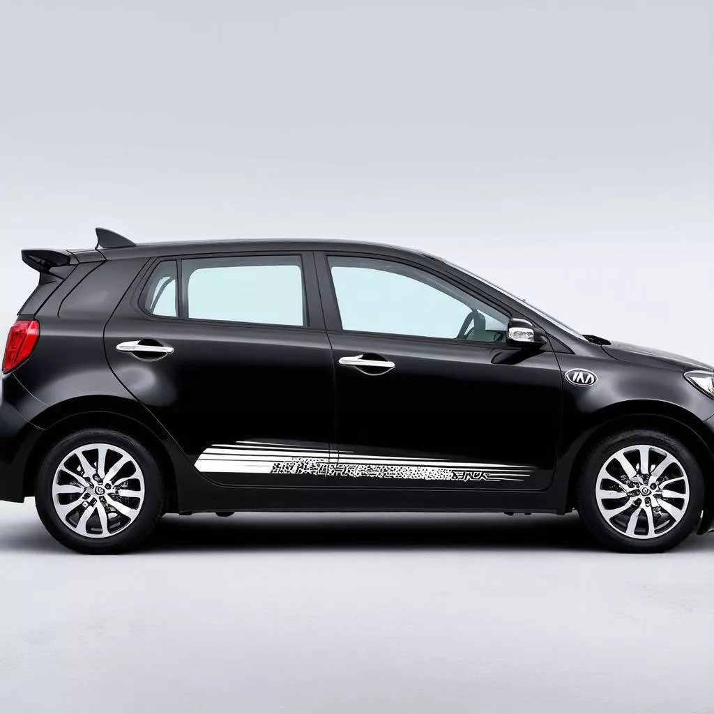 Kia Morning: Seitenstreifen folieren für mehr Stil