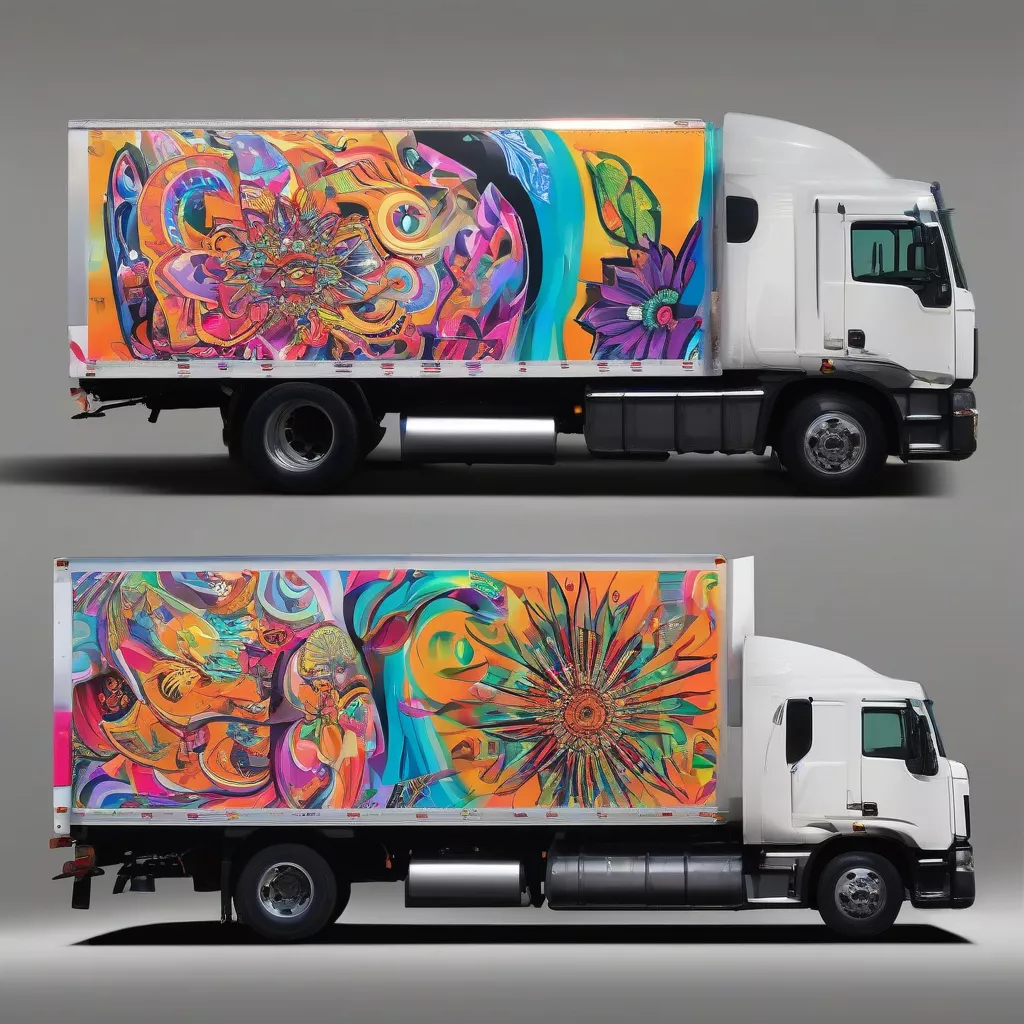 Tem Trang Trí Xe Tải: Biến "Chiến Mã" Thành Độc Bản Ấn Tượng