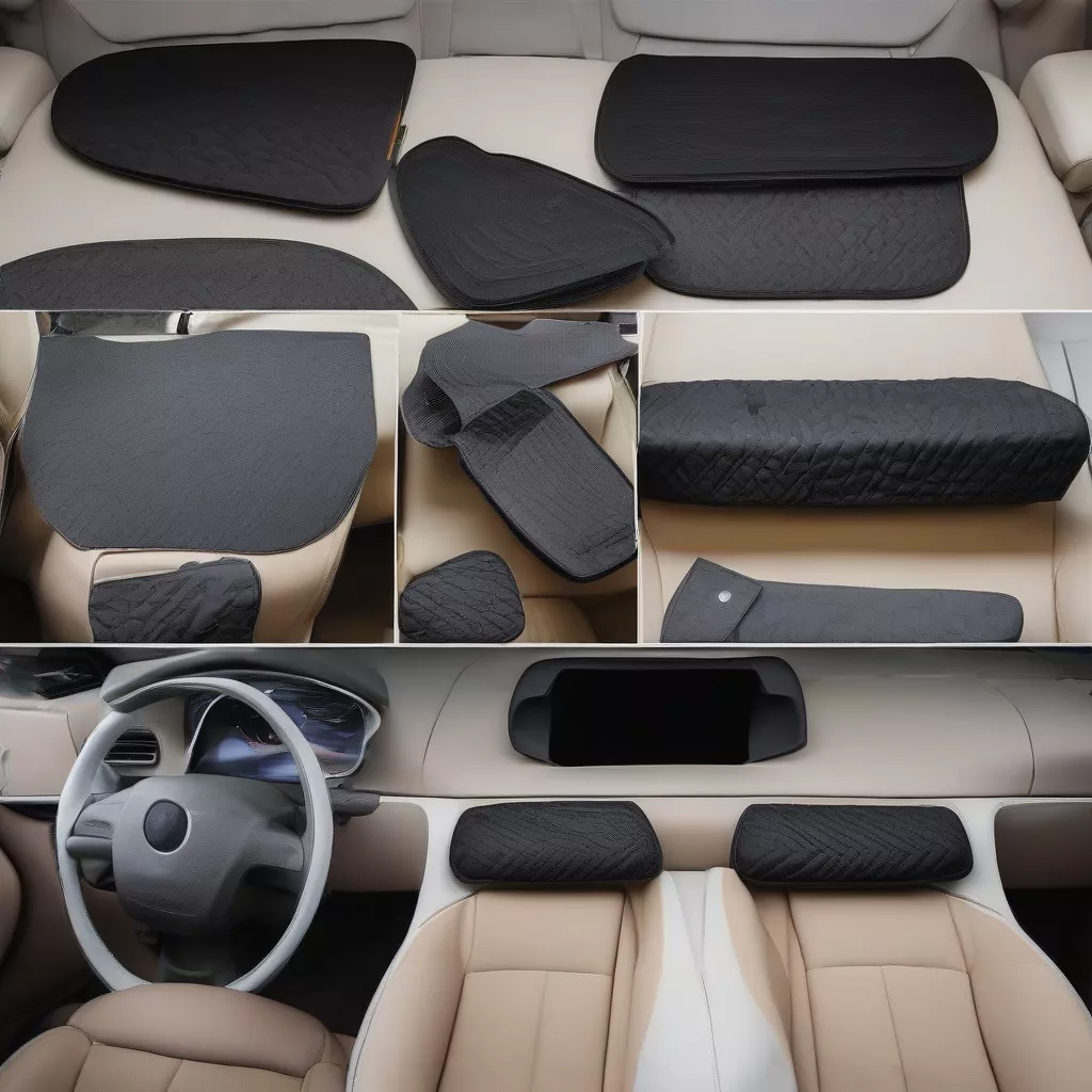 Các loại thảm chống nắng taplo xe ô tô