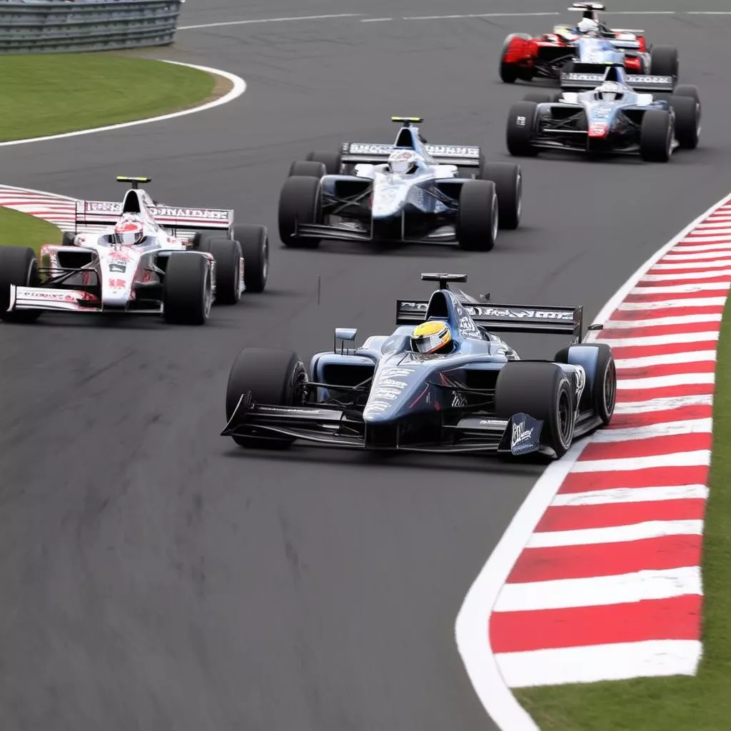 Participating in a thrilling car race