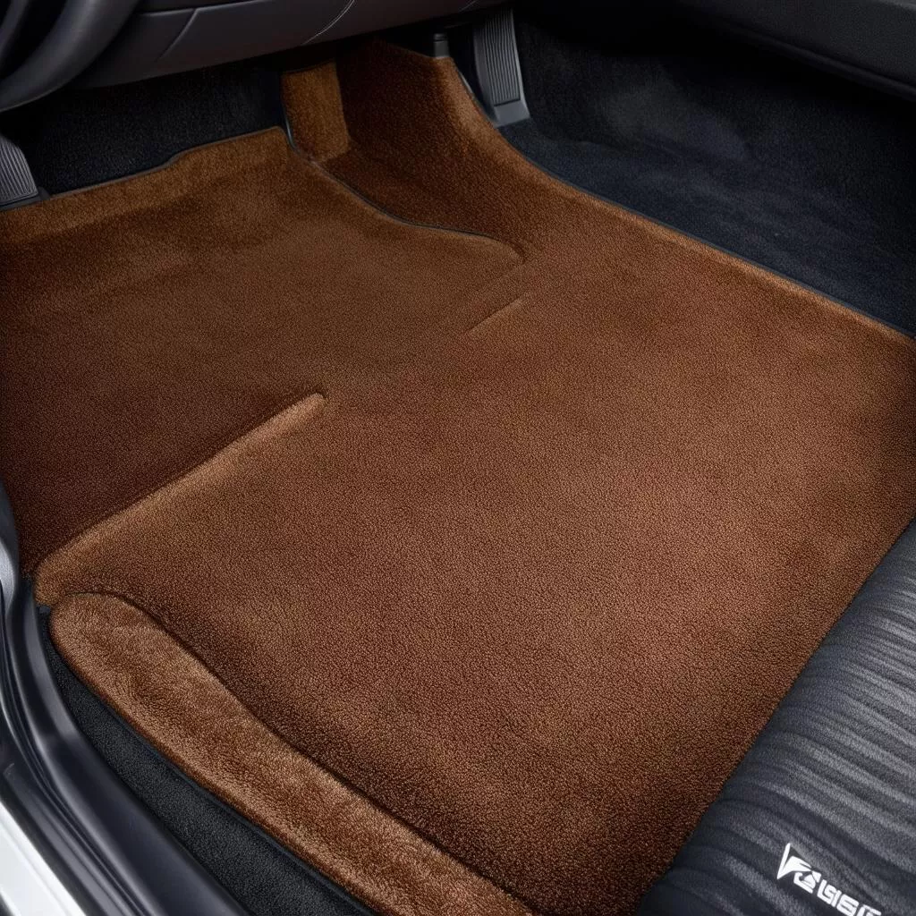 Brown custom car floor mats