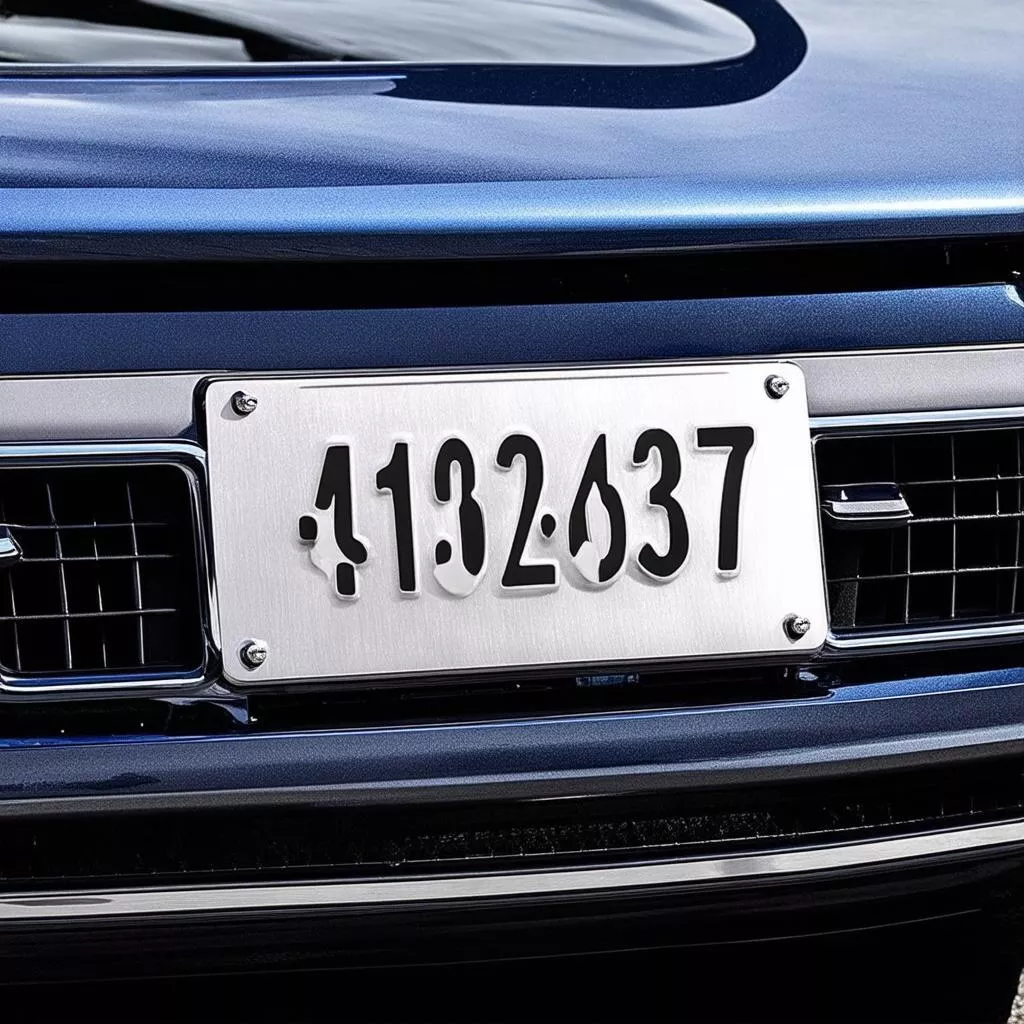 Thanh ghi số điện thoại ô tô inox