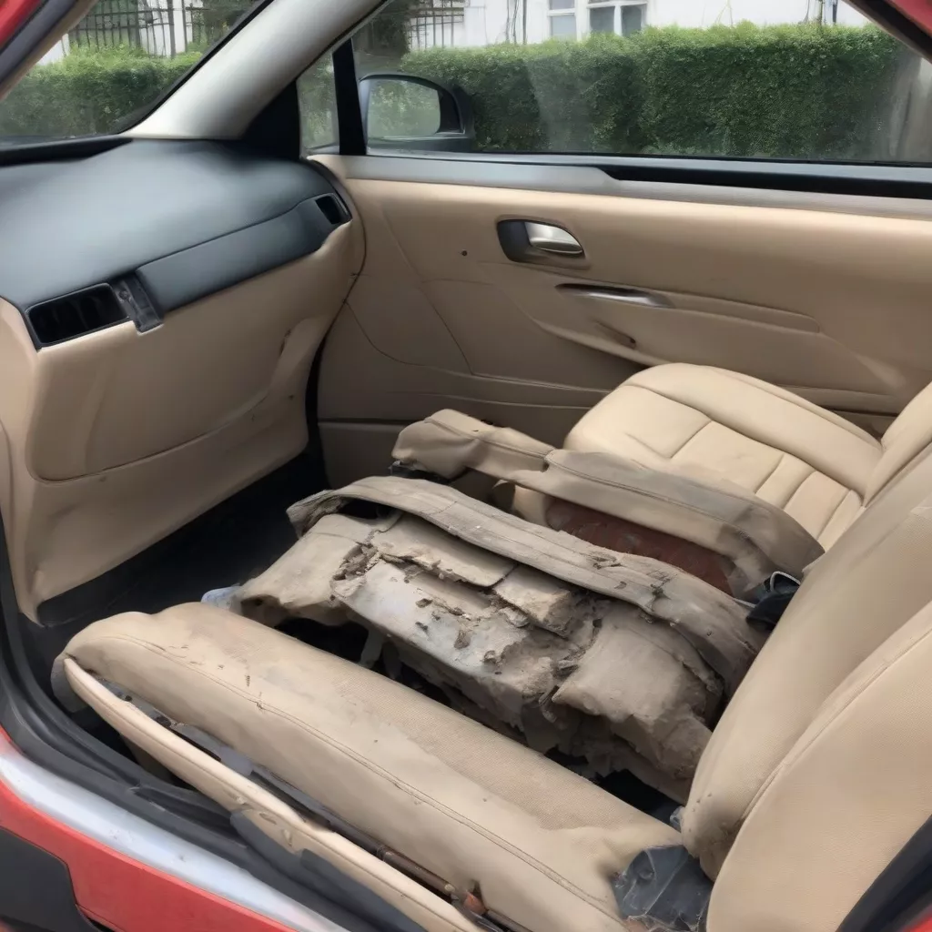 Ghế sau Lacetti được tháo ra