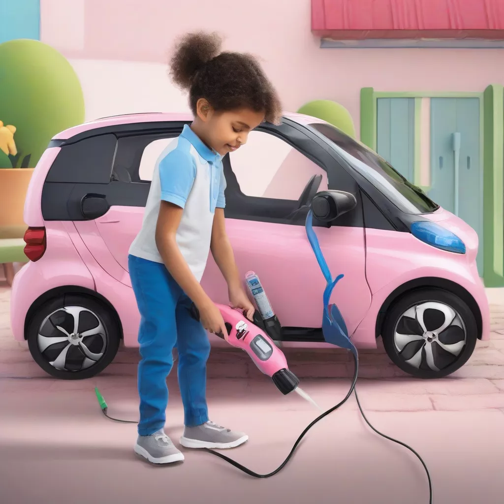 Thay ắc quy xe ô tô điện trẻ em