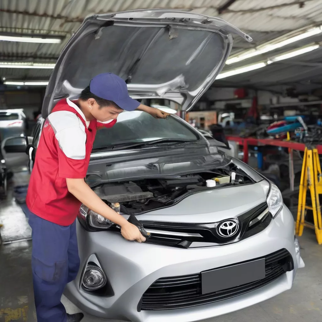 Thay cần gạt mưa ô tô Vios