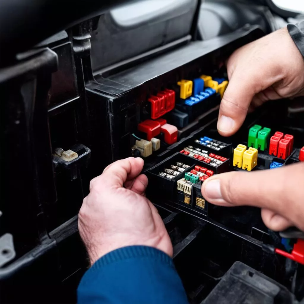 Replacing a main fuse in a truck