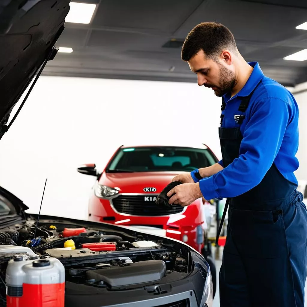 Penggantian Oli Mesin Kia Morning