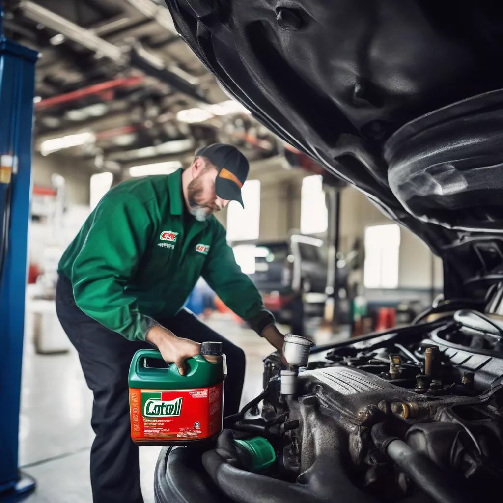 Vidange d'huile moteur pour camion