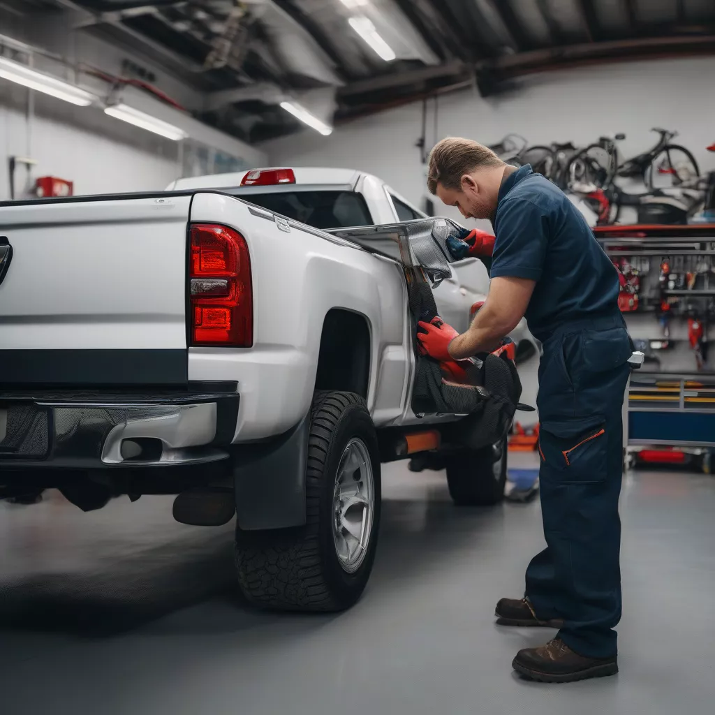 Thay đèn hậu xe tải