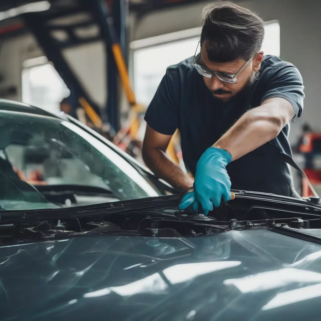 Quy trình thay kính chắn gió ô tô: Từ A đến Z